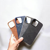 iPhone Leather Zig Zag Pattern Protective Phone Case (DS-EVE)